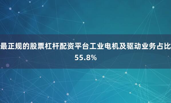 最正规的股票杠杆配资平台工业电机及驱动业务占比55.8%